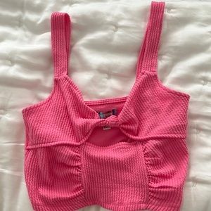 Pink Urban Outfitters Front Tie Top